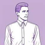 light purple collared button-up shirt image